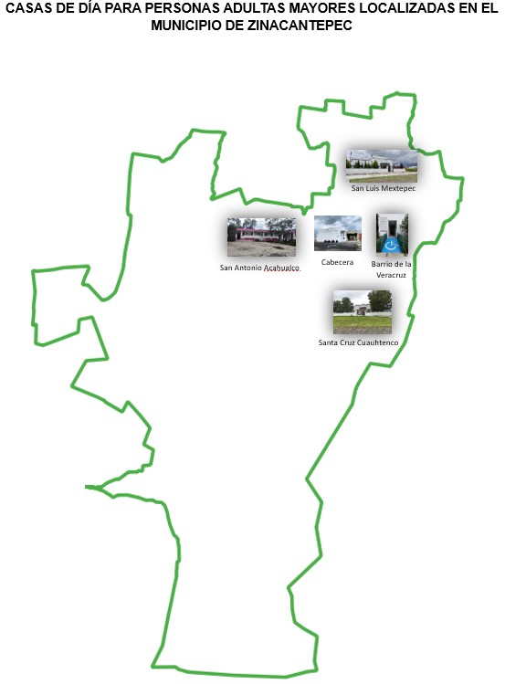 Mapa: UNIDAD DE REHABILITACIÓN E INTEGRACIÓN SOCIAL (URIS) DEL MUNICIPIO DE ZINACANTEPEC